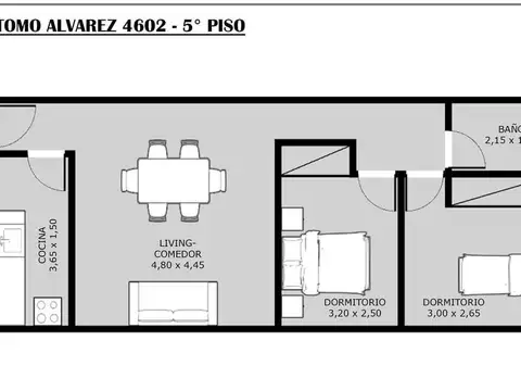 Departamento en Venta de 3 ambientes