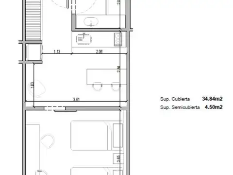 Departamento en Venta de 1 dormitorio