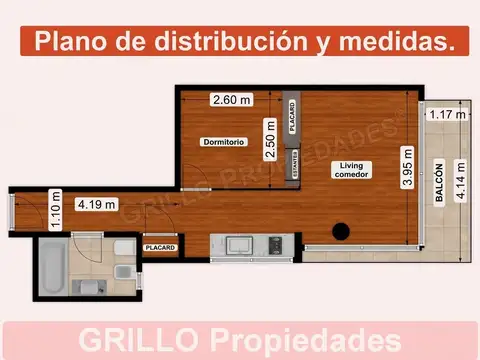 Departamento en Alquiler de 1 dormitorio