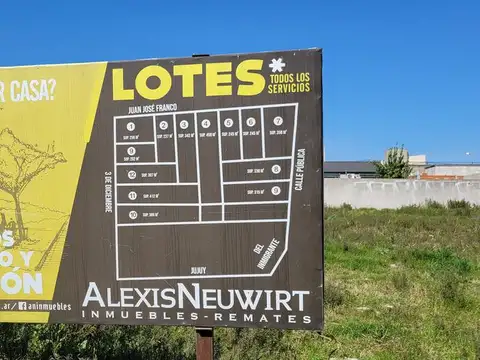 Terreno en Venta 10  mts Frente