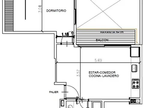 Venta Departamento 2 ambientes Barrio Norte en construcción