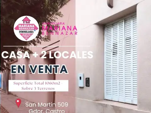 CASA + 2 LOCALES EN VENTA - IDEAL INVERSION