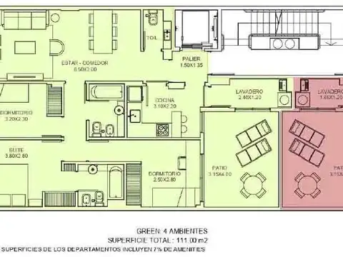 Departamento en Venta de 3 dormitorios