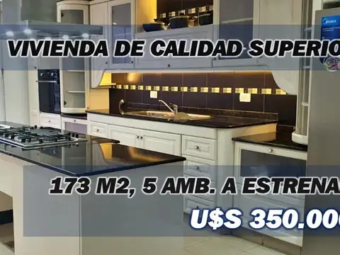 Vivienda premium 173m2 cub, 3 dorm, Villa Soldati
