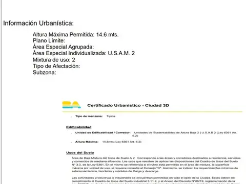 Terreno en Venta 8  mts Fondo