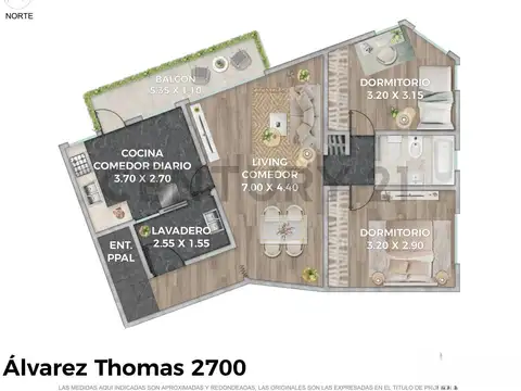Alvarez Thomas 2700, Piso 1
