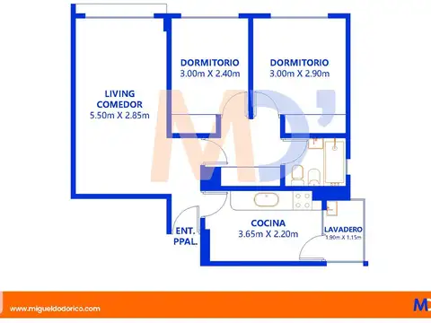 Venta Departamento 3 ambientes en Flores