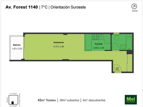 Av. Forest 1100, Piso 7
