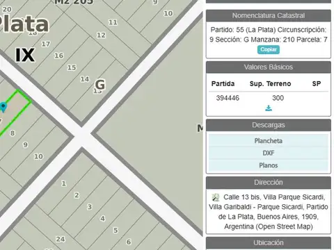 TERRENO EN VENTA EN SICARDI