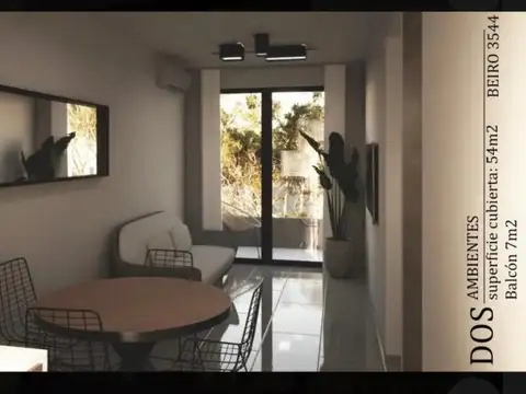 Departamento dos ambientes a estrenar con balcón y baulera en Villa del Parque