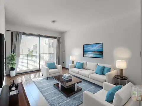 Luminoso 2 Ambientes Piso 7 con Balcones y Amenities