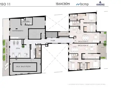 Departamento 3 ambientes con 2 baños