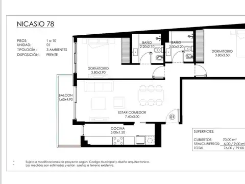 Departamento en Venta al Este