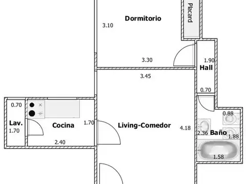 Alquiler - 2 ambientes - Almagro