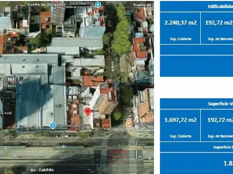 Terreno en Venta 24  mts Fondo