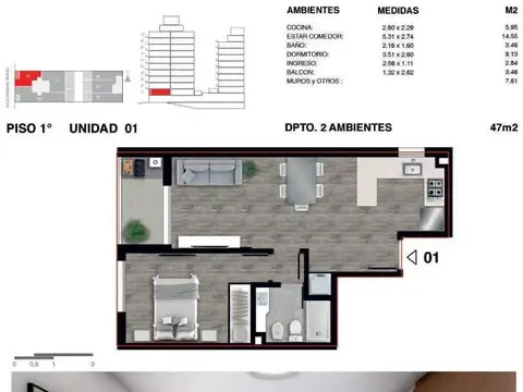 Departamento en Venta al Oeste