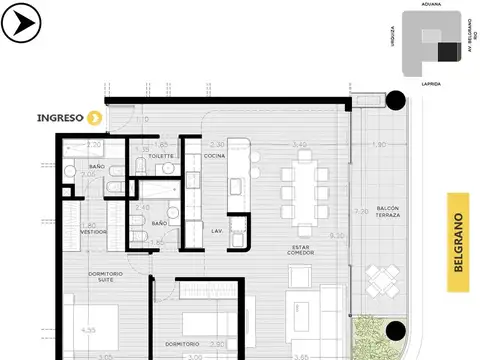 Venta departamento 2 dormitorios Parque España Rosario