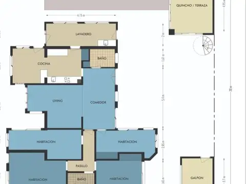 Casa 5 ambientes con 3 baños