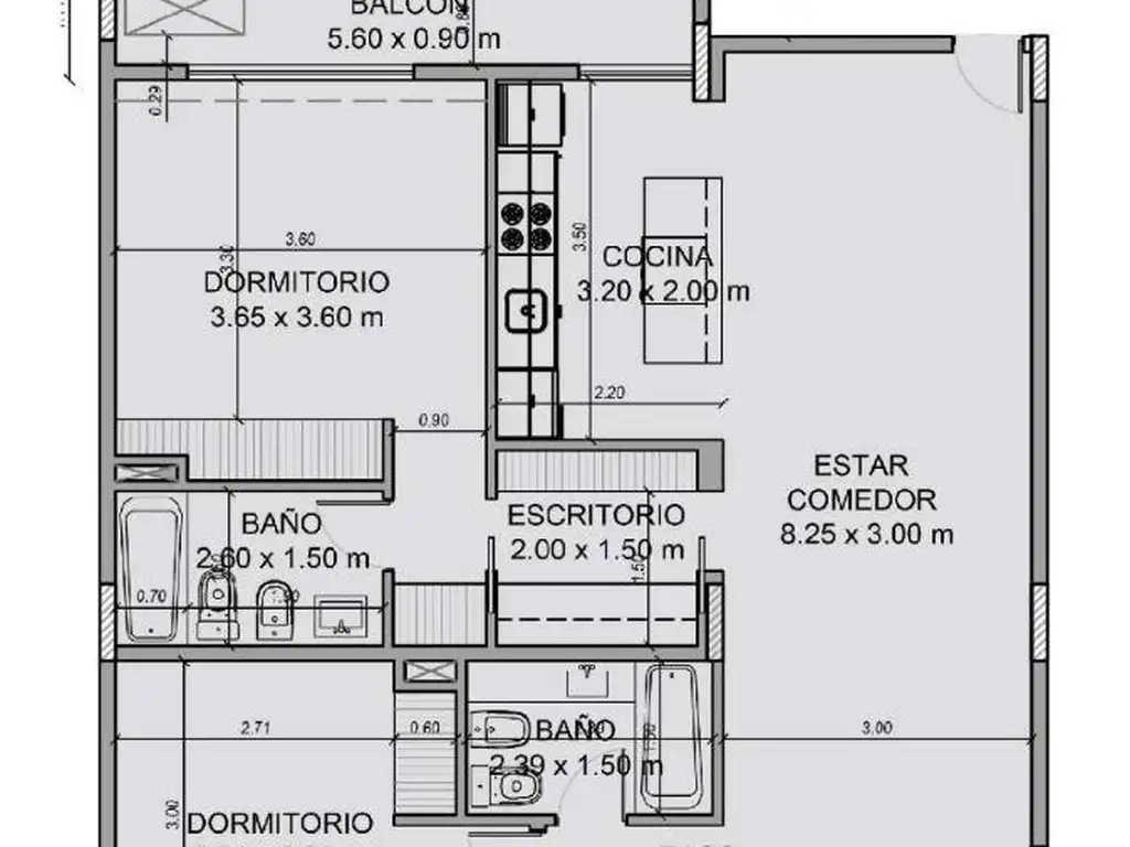 TORRES CHACABUCO de  1 y 2 Dormitorios