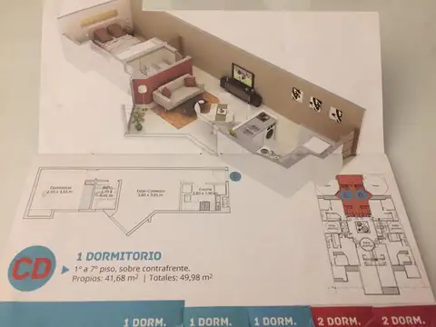 Departamento de 1 dormitorio en VENTA  B° Güemes