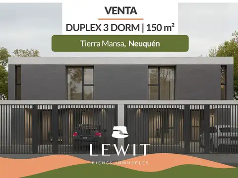 VENTA DUPLEX  3 DORMITORIOS A ESTRENAR EN CENTENARIO B° TIERRA MANSA NEUQUEN