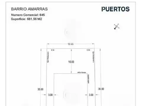 Terreno en Venta en Puertos, USD 95.000