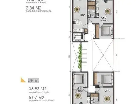 Departamento en Venta de 2 ambientes