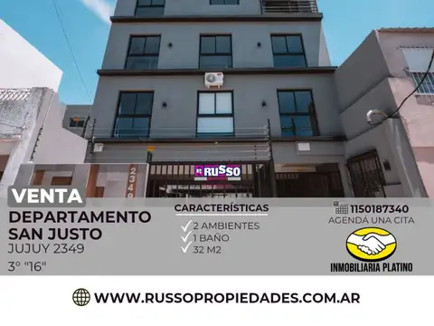 Venta  departamento 2 ambientes estrenar