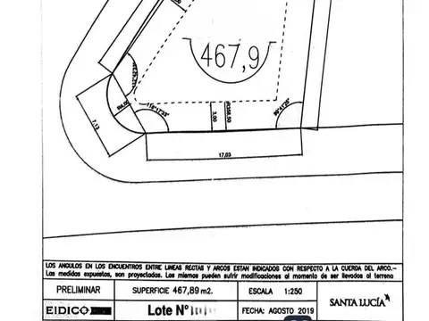 Terreno en Venta en Pilar del Este - Santa Lucia, USD 27.500