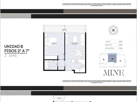 Departamento en Venta de 2 ambientes