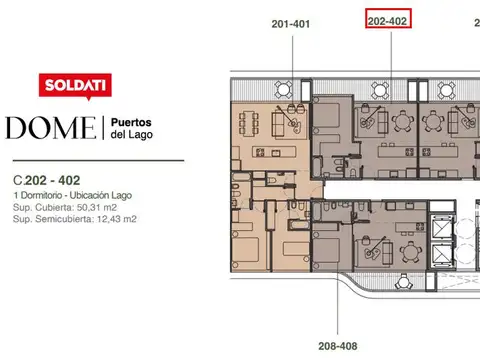 Departamento en Venta en Puertos, USD 255.100