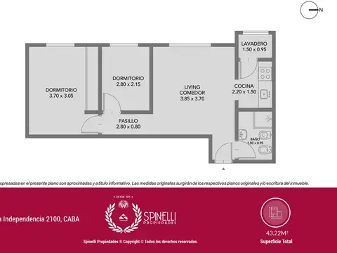 Departamento en Venta de 2 dormitorios