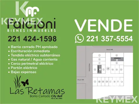 VENTA  LOTES CITY BELL CALLE 28BIS Y 456