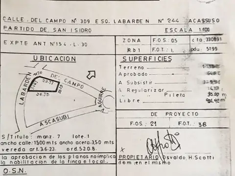 Terreno en Venta de 1145,0 m2