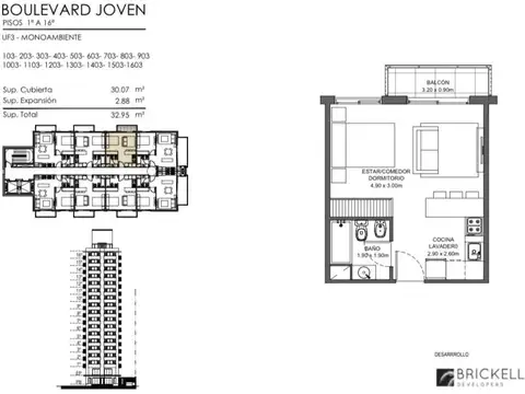 Departamento en Venta de Monoambiente