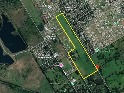 20 hectáreas en venta para desarrollo Villa Rosa 