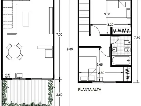 Helguera 4900* - 1er Piso por Escalera -  Dúplex 3 Ambientes  c/frente  C/   BALCON TERRAZA - Sup. T