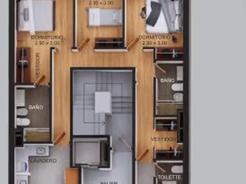 Departamento 4 ambientes con 1 baño