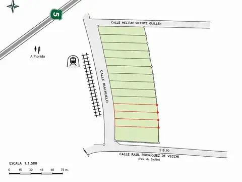 Venta Terreno en Florida a pasos de Ruta 5