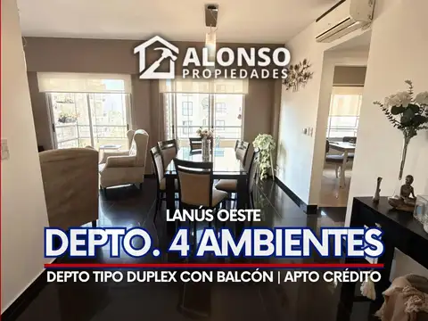 DEPARTAMENTO TIPO DUPLEX 4 AMBIENTES CON BALCÓN EN VENTA
