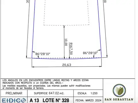 Terreno en Venta en San Sebastian, USD 85.000