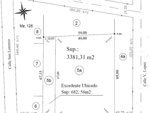 Terreno en Venta 49  mts Frente