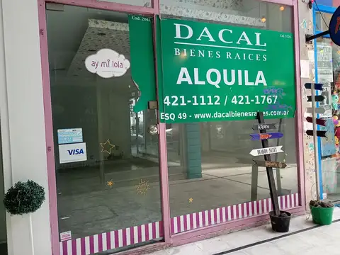 Local en alquiler en La Plata calle 8 "Galeria Del Sol" e/ 48 y 49 Dacal Bienes Raices