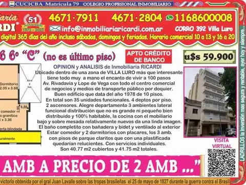 3 AMB A PRECIO DE 2 AMB