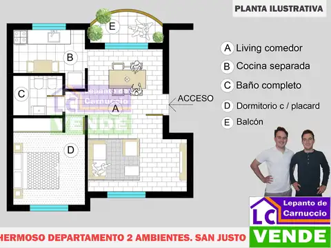 Departamento en Venta en San Justo, USD 55.000