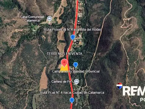Se venden dos terrenos en el rodeo, ruta 4 km 33