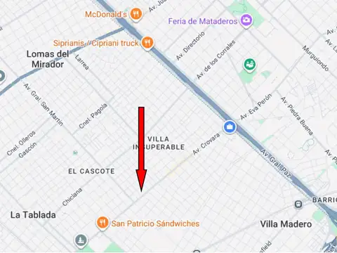 Galpon en Venta 50  mts Fondo