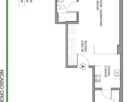 NICASIO OROÑO 1100, Piso 1