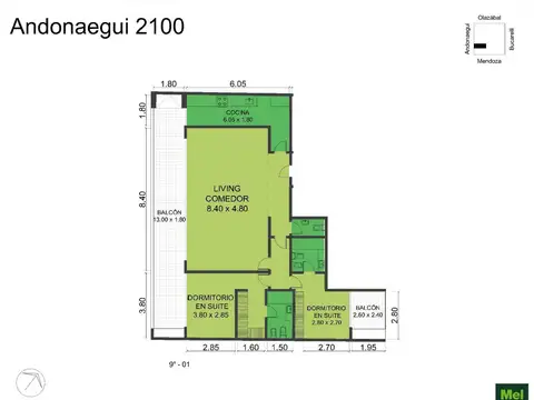 Andonaegui 2100, Piso 9