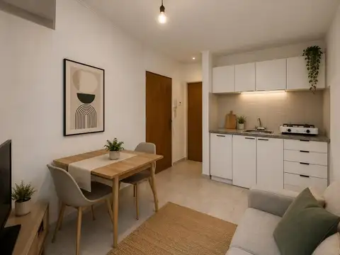 Venta departamento de un dormitorio en planta baja con patio. Barrio Abasto, Rosario